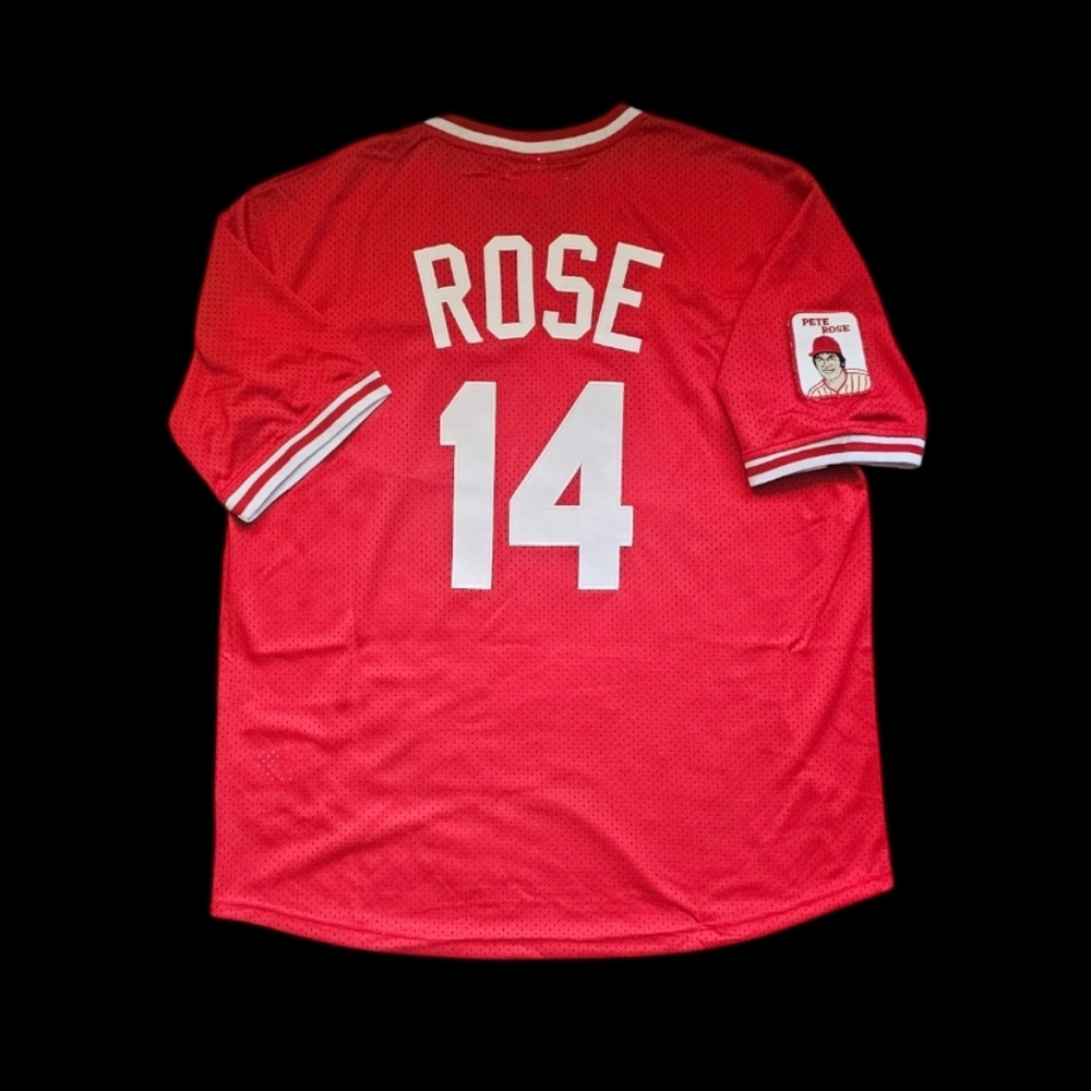Pete Rose Jersey Cincinnati Reds Pullover Mens Throwback Red NEW With Tags!🎁❤️